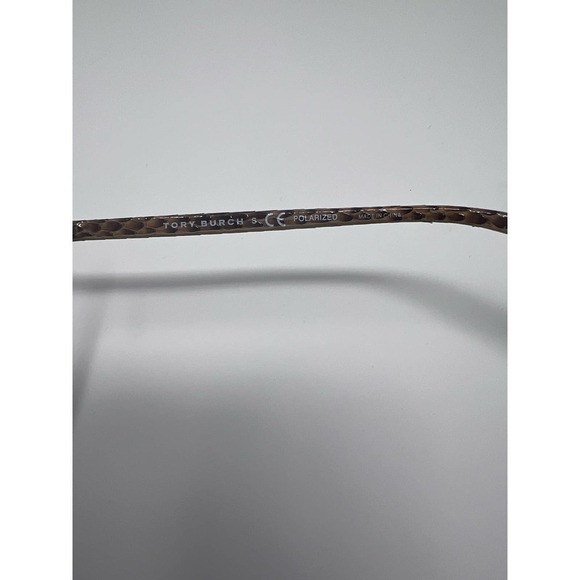 NWT Tory Burch Polarized Leather brown aviator sunglasses - Picture 5 of 8